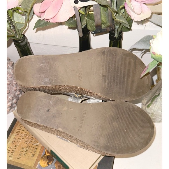 Maurice’s silver beaded wedges - Picture 4 of 5